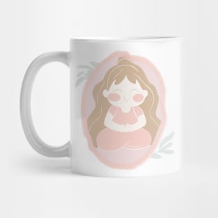 Meditating little girl Mug